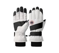 Hiver Ski Gants Chauds pour Hommes Cyclisme en Plein Air Non Épais Femme Couple Écran Agneau Moelleux et Chaud Gants Femmes (Noir, L)