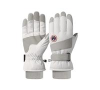 Hiver Ski Gants Chauds pour Hommes Cyclisme en Plein Air Non Épais Femme Couple Écran Agneau Moelleux et Chaud Gants Femmes (Gris, L)