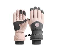 Hiver Ski Gants Chauds pour Hommes Cyclisme en Plein Air Non Épais Femme Couple Écran Écran Gants Agneau Écran Tactile Femmes Tricot (Rose, A)