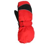 Hiver Ski Gants Chauds pour Hommes Cyclisme en Plein Air Non Épais Femme Couple Écran Gants en Maille Agneau Noir Sans Doigts (Rouge, Taille Unique)