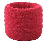 Hiver Tube Écharpe Chauffant Tour De Cou Écharpe Polaire Chaud Cache-Col Épais Foulard Écharpe Col Fausse Fourrure Écharpe Ronde Coupe-Vent Et Cache-Cou Écharpe pour Femme Homme (Rouge)