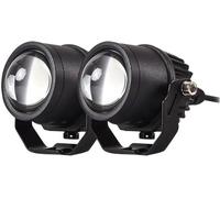 Hiverni Phare de moto Phares pour moto pour projecteurs à, lentilles de pavage pour véhicules électriques, feux route et croisement tangents(2 pcs Spotlight)
