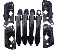 Hiverni Poignée de porte extérieure pour Hyundai pour Sonata 2009-2010, lot 8 pièces gauche et droite(Noir)