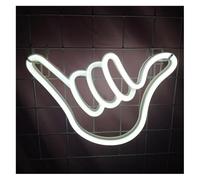 Hivernoi Lampe néon Lettres colorées Intérieur Luminaires Néon Arc-en-ciel OK Geste Mur Signe Chambre Décor Suspendu(Blanc)