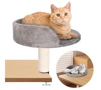 Hivexagon Lit de Bureau pour Chat avec griffoir et Rembourrage en Peluche Douce. Permet à Votre Chat d'apprendre et de Travailler avec Vous. Charge maximale : 4 kg