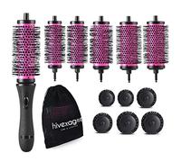 Hivexagon Set de Brosse à Cheveux avec des Rouleaux Détachables, 1 Poignée et 6 Rouleaux, Small Medium Large BT023