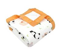 Hivia Couverture Bébé 110x110cm 100% Coton 6 Plis - Panda | Tissu gaze 100% coton 6 plis.pour l'emmaillotage, le berceau et la poussette. Parfait pour nouveau-nés et bébés de tous âges