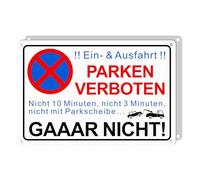 Hivia Panneau d'interdiction de stationnement, 30 x 20 cm, amusant, avec inscription « Gaaar Nicht ! », résistant aux intempéries et stable, 30 x 20 cm