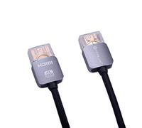 HiViLux Câble HDMI 2,0 flexible Super Slim | fiches en métal | câble OFC | 3D | 4 K/UHD | HDR | ARC | Haute vitesse avec Ethernet | HDMI A -> HMDI A