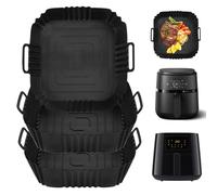 Hivio Lot de 3 moules en silicone Airfryer - Accessoires pour friteuse à air chaud Philips Essential Airfryer - 4,1 L6,2 L/Philips Airfryer 2000 Series 4,2 L/6,2 L/COSORI Airfryer 3,8-4,7 l