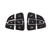 hivxwerm Autocollants Bouton Compatible avec Benz Classe C W205 S205 C205 C253 X253 Kit Décoration De Capuchon De Commutateur De Volant ABS Accessoires Remplacement