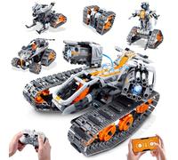 HiWEEGO Kit de Construction robotique 5 en 1 avec éclairage LED, Application et télécommande, Jouet robotique Rechargeable, Cadeau d'anniversaire pour garçons et Filles âgés de 6 à 12 Ans