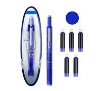 hiwhale Fontaine stylo rétractable Nib Set bleu et noir encre lisse écriture calligraphie journalisation croquis stylo affaires papeterie fournitures scolaires cadeau