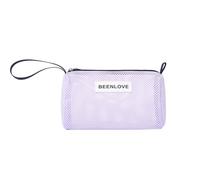 hiwhale Sac de voyage cosmétique en maille transparente, idéal pour les voyages de plage, étui de maquillage portable et étui de papeterie