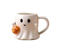 hiwhale Sorcières Brew chaudron, céramique Halloween magicien magique Jar, citrouille fantôme Mug pour fternoon thé petit déjeuner lait tasse Halloween Decor
