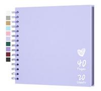 Hiwhy Album de Scrapbooking 20,5 x 20,5 cm Avec Papier Kraft à Couverture Rigide, Album Photo de 20 Feuilles, Album Mémoire pour Famille, Mariage