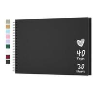 Hiwhy Album de Scrapbooking 28 x 20,5 cm Avec Papier Kraft à Couverture Rigide, Album Photo de 20 Feuilles, Album Mémoire pour Famille, Mariage