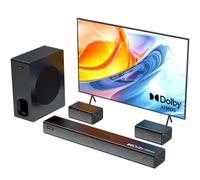 Hiwill A51 PRO barre de son TV 5.1 - Dolby Avec Caisson 6,5 Sans Fil 2 Enceintes Surround - Noir
