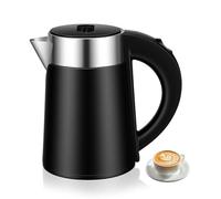 Hixava 800ML Petite Bouilloire Électrique 800W Bouilloire Portable Mini Bouilloire de Voyage en Acier Inoxydable Base de 360° Rapide Bouillir Théière pour L'eau Bouillante Thé Lait Café