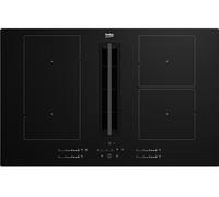 Plaque induction encastrable avec hotte intégrée Beko Série bPRO 500 HIXI84700UF 7400 W Noir Noir G