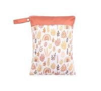 Hixingo 3/2/1 pc Sac à Couches Lavables, Réutilisable Sac à Maillot Mouillé Étanche Organiseur Pochette Couche Lavable, Multicolore Imperméable Eclair Wetbag de Voyage (Orange,2pc)