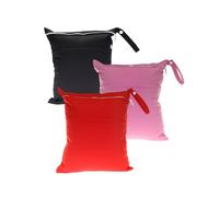 Hixingo 3 Pièces Sac à Couches Lavables, Réutilisable Sac à Maillot Mouillé Organiseur Pochette Couche Lavable, Imperméable Eclair Wetbag de Voyage pour Les Plage Piscine (Style 12,30x36cm)