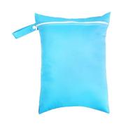 Hixingo 30x40cm Couleur Unie Sac à Couches Lavables, Réutilisable Sac à Maillot Mouillé Étanche Organiseur Pochette Couche Lavable, Imperméable Eclair Wetbag de Voyage (Bleu 2,3pc)