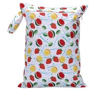Hixingo 30x40cm Nordique Impression Sac à Couches, Réutilisable Sac à Maillot Mouillé Étanche Organiseur Pochette Couche Lavable, Eclair Wetbag de Voyage avec Fermeture Eclair (Citron,4 pièces)