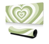 Hixingo 3D Amour Tapis de Souris XXL/XL/L, Tapis de Souris Gamer, Tapis Souris avec Bords Cousus, Tapis de Souris en Base Antidérapante Convient pour Gaming, Maison (600 * 300 * 3mm,Vert)