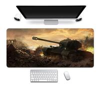 Hixingo 3D Impression de Réservoir Tapis de Souris XXL/XL/L, Tapis de Souris Gamer, Tapis Souris avec Bords Cousus, Tapis de Souris en Base Antidérapante, Convient Gaming,Maison (800x300x3mm,E)