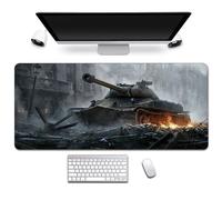 Hixingo 3D Impression de Réservoir Tapis de Souris XXL/XL/L, Tapis de Souris Gamer, Tapis Souris avec Bords Cousus, Tapis de Souris en Base Antidérapante, Convient Gaming,Maison (800x300x3mm,F)
