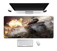 Hixingo 3D Impression de Réservoir Tapis de Souris XXL/XL/L, Tapis de Souris Gamer, Tapis Souris avec Bords Cousus, Tapis de Souris en Base Antidérapante, Convient Gaming,Maison (900x400x3mm,B)