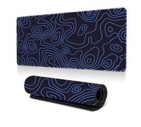 Hixingo 3D Mauspad XXL/XL/L, Gaming Mauspad, Abstrakte Textur Mauspad mit Anti-Rutsch Gummiboden, Vernähte Kanten Mousepad, Mouse Pad für Büro, Zuhaus (1000x500x3mm,Marine)