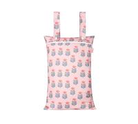 Hixingo 3D Plante Sac à Couches Double Poignée,Réutilisable Sac à Maillot Mouillé Étanche Organiseur Pochette Couche Lavable,Eclair Wetbag de Voyage avec Fermeture Eclair (Floral,4 pièces)