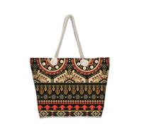 Hixingo 3D Sac de Plage XXL Femme Homme, Grand Sac de Plage en Été Cabas de Piscine Pliable Léger Beach Tote Bag pour Vacances, Gymnase, Voyage, Shopping (35x12x34CM,Mandalas 7)