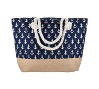 Hixingo 3D Sac de Plage XXL Femme Homme, Grand Sac de Plage en Été Cabas de Piscine Pliable Léger Beach Tote Bag pour Vacances, Gymnase, Voyage, Shopping (50 * 12 * 35cm,Bleu nautique)