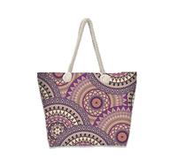 Hixingo 3D Sac de Plage XXL Femme Homme, Grand Sac de Plage en Été Cabas de Piscine Pliable Léger Beach Tote Bag pour Vacances, Gymnase, Voyage, Shopping (35x12x34CM,Mandalas 5)