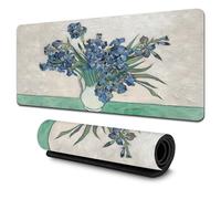 Hixingo 3D Série Fleurs et Plantes Tapis de Souris XXL,Tapis de Souris Gamer, Tapis Souris avec Bords Cousus, Tapis de Souris en Base Antidérapante,Convient pour Gaming (800x300x3mm,Vase)