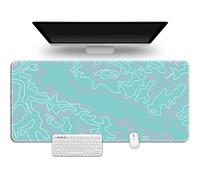 Hixingo 3D Tapis de Souris XXL, Tapis de Souris Gamer, Tapis Souris avec Bords Cousus, Multicolore Tapis de Souris en Base Antidérapante, Convient pour Gaming, Maison (900x400x3mm,Aqua)