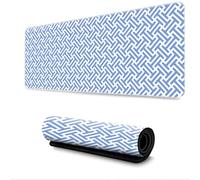 Hixingo 3D Tapis de Souris XXL/XL/L, Tapis de Souris Gamer, Lettre I Imprimée Tapis Souris avec Bords Cousus, Tapis de Souris en Base Antidérapante Convient pour Gaming (Bleu,900x400x3mm)