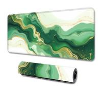 Hixingo 3D Tapis de Souris XXL/XL/L, Tapis de Souris Gamer, Marbre Abstrait VerteTapis Souris avec Bords Cousus, Tapis de Souris en Base Antidérapante Convient pour Gaming (Vert 7,700x300x3mm)