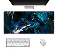 Hixingo Aquarelle Technologique Tapis de Souris XXL/XL/L, Tapis de Souris Gamer, Tapis Souris avec Bords Cousus, Tapis de Souris en Base Antidérapante Convient Gaming, Maison (800*300*3mm,peinture)