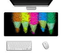 Hixingo Aquarelle Technologique Tapis de Souris XXL/XL/L, Tapis de Souris Gamer, Tapis Souris avec Bords Cousus, Tapis de Souris en Base Antidérapante Convient Gaming, Maison (900 * 400 * 3mm,Crayon)