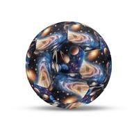 Hixingo Ballon de Football Taille 5.83 Pouces 21.66 cm Matériau PU, Résistant, avec Une Aiguille de gonflage, pour Entraînement Loisirs Extérieur, 3D Univers (Planète)