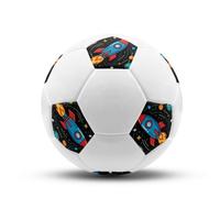 Hixingo Ballon de Football Taille 5 (Diamètre 21,6 cm) - Ballon de Sport en PVC Résistant pour Entraînement et Loisirs en Plein Air | Aiguille de Gonflage Incluse | 3D de planète (Bleu)
