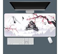 Hixingo Beau Paysage Tapis de Souris XXL/XL/L, Tapis de Souris Gamer, Tapis Souris avec Bords Cousus, Tapis de Souris en Base Antidérapante Convient Gaming, Maison (900 * 400 * 3mm,pavillon)