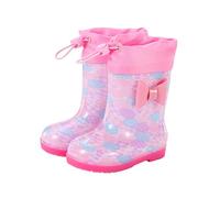 Hixingo Bottes de Pluie Enfant, Bottes et Bottines Garçon/Fille, Imprimé Bottes PVC Imperméable et Antidérapant Neutre pour Saison Pluies Automne et Hiver, avec Cordon de serrage