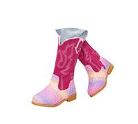 Hixingo Bottines Princesse Fille Taille 25-34, Bottes de Neige Enfant Fille avec Talon Bottines Hiver Chaud à Paillettes Chaussure Princesse avec Fermeture Éclair pour 2-10 Ans (555-57 Arc-en-ciel,29)