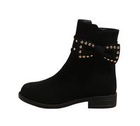 Hixingo Bottines Princesse Fille Taille 26-34, Daim Bottes de Neige Enfant Fille avec Talon Bottines Hiver Chaud Kaki Noir Chaussure Princesse avec Fermeture Éclair pour 2-10 Ans