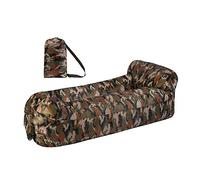 Hixingo Canapé Gonflable, Camping Fauteuil Gonflable, Imperméable à l'eau Hamac Gonflable, Lit d'air de Sofa Gonflable de Fainéant Paresseux pour Extérieur, Parties de Piscine (Camouflage)